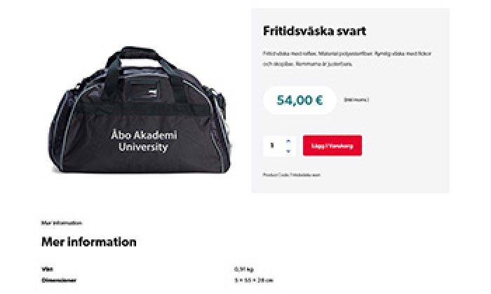 Referenssikuva 2 Åbo Akademi Webshop